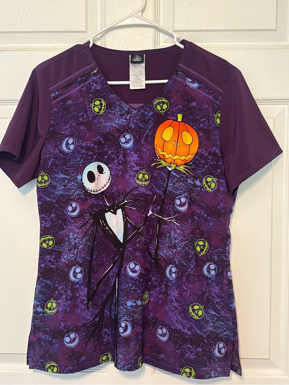 Woman’s Jack The Nightmare Before Christmas Scrub Top. *BRAND NEW WITHOUT TAGS*